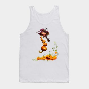 Graphic Style Halloween witch Tank Top